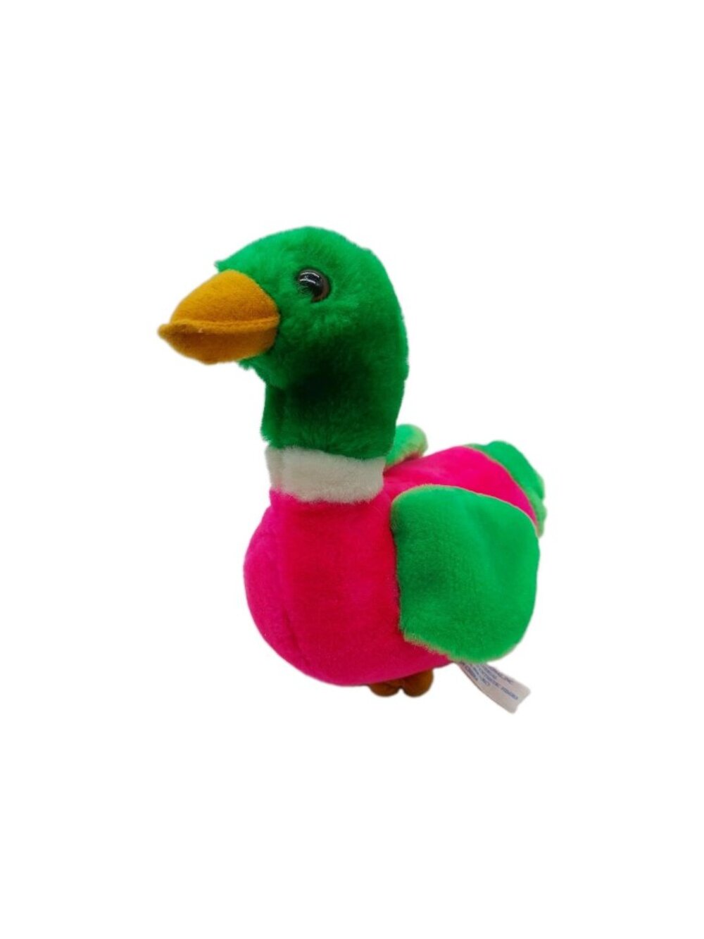 Duck Mallard Plush Stuffed Animal Pink Green 6" Eec International Vintage
